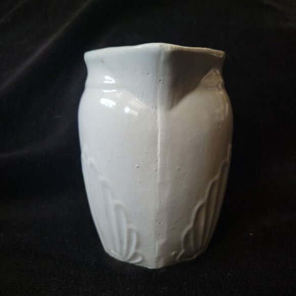 Vintage Stoneware Pitcher, Small White Jug, Cottagecore, Farmhouse, Shabby Chic - Picture 2 of 7